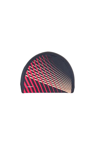Decathlon Fabric Swimming Cap Black/Red - Tria Size m