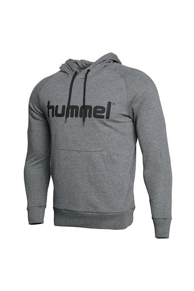 hummel Ανδρικό φούτερ Volus με γκρι στάμπα με κουκούλα