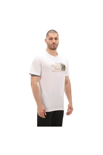 THE NORTH FACE Λευκό ανδρικό μπλουζάκι - F0a87nwfn41-r, Rust 2, M S-s