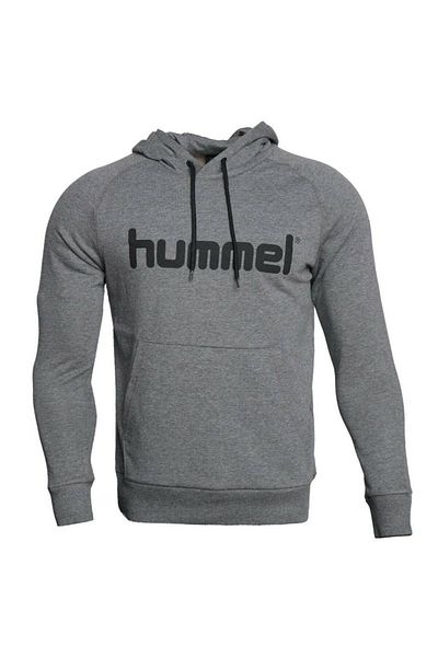 hummel Ανδρικό φούτερ Volus με γκρι στάμπα με κουκούλα