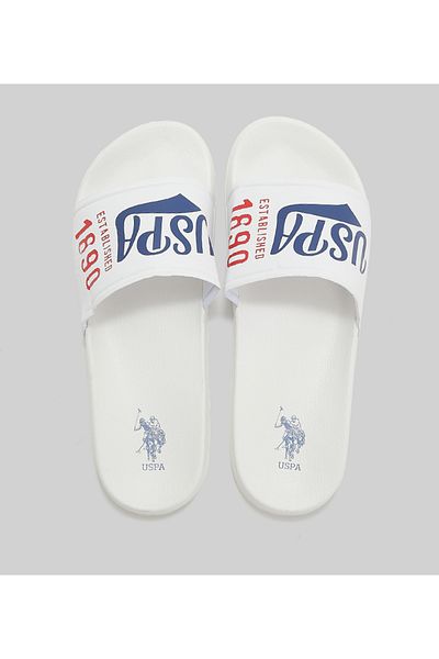 U.S. Polo Assn. Luvy Glb Men Men White Flip Flops And Slides