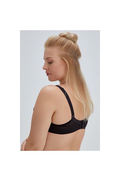Eros Sutien unic cu dungi Hanna cu sârmă neagră pentru femei