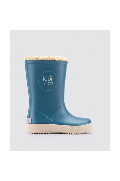 IGOR Μπεζ μπότες βροχής Splash DK Borreguito Petrolu W10293-213