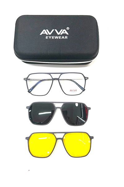 Avva 2119 C4 F-F Polarized&Antiheadlight Clip-On Men's Sunglasses