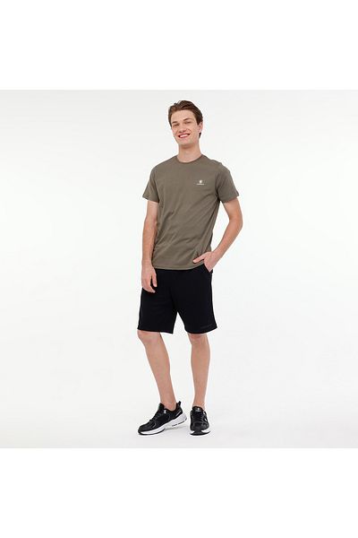lumberjack Ανδρικό μπλουζάκι Basic M-ct102 με πράσινη στρογγυλή λαιμόκοψη
