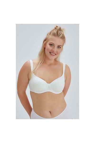Eros Women's Ecru Gathering Eared Empty Cup Bra Ersk100
