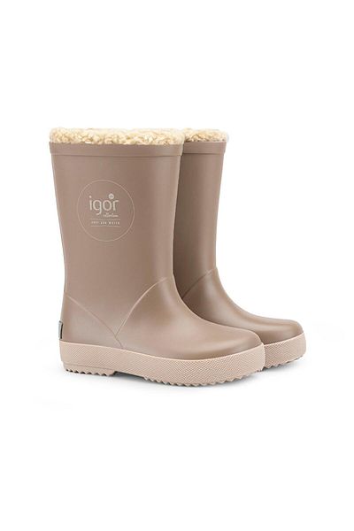 IGOR Dětské chlupaté holínky do deště W10293 Splash Dk Borreguito