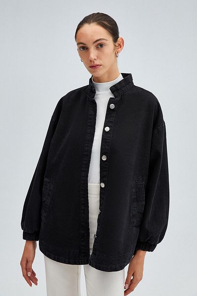 Touché Privé Denim Bomber Jacket - Oversize Cut