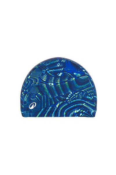 Decathlon L Size Blue Fabric Swimming Cap