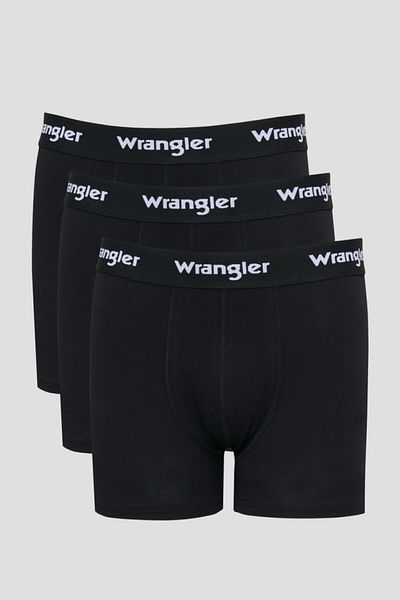 WRANGLER Jackhammer Regular Fit Black Logo 3-Piece Boxer Pack