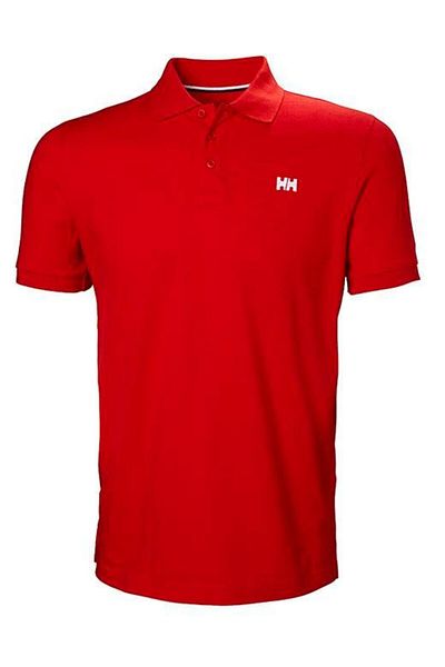 Helly Hansen Transat Men's Red Polo Neck Polo T-Shirt