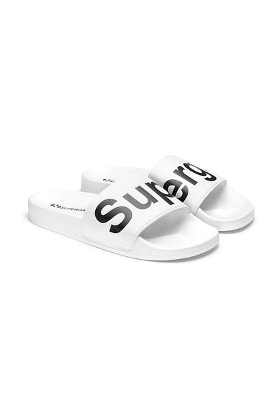Superga 1908 Slides Polysoft Unisex-Hausschuhe, Weiß, Normalgröße