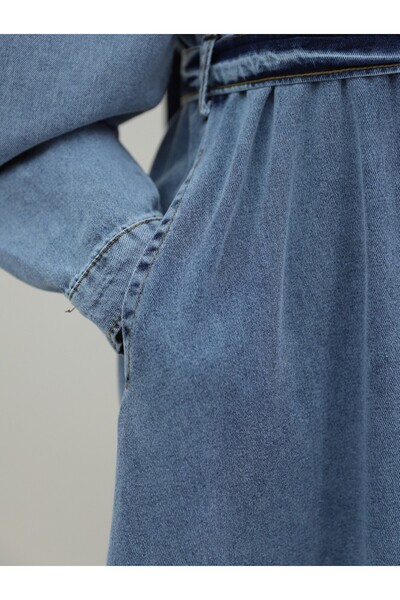 HİJABAYA Τζιν φόρεμα με κορδόνια μέχρι τον ώμο