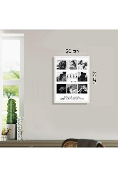 hdfotografstüdyosu Kişiye Özel 20x30 Çerçeveli Anı Panosu - Özel Tarihli, 8 F...
