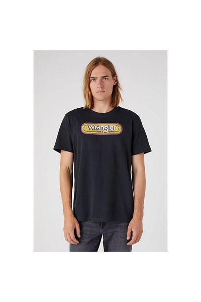 WRANGLER Ανδρικό μπλουζάκι με μαύρη λαιμόκοψη