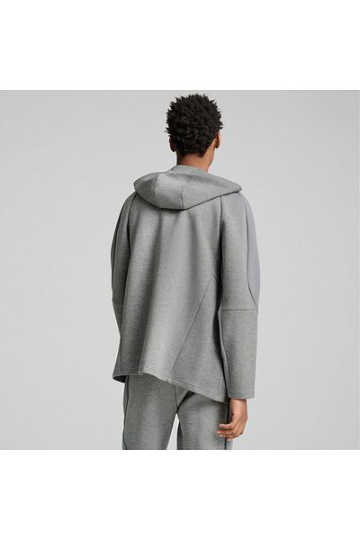Puma Jachetă gri pentru bărbați Evostripe cu glugă