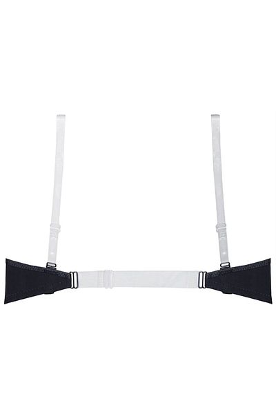 Magic Form 2030 Bra with Front Clips, Back and Strap, Transparent Sponge - Black