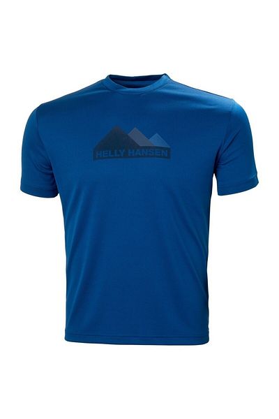 Helly Hansen Ανδρικό μπλουζάκι Tech Graphic Navy Blue με στρογγυλή λαιμόκοψη