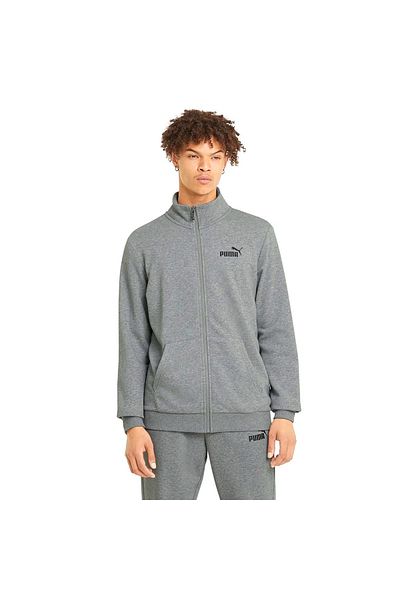 Puma Jachetă gri pentru bărbați Ess Track cu guler vertical