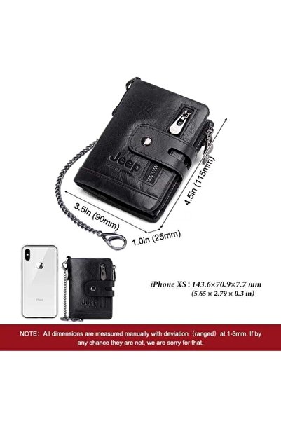 Jeep Leather Wallet 100% Genuine Leather with RFID Protection