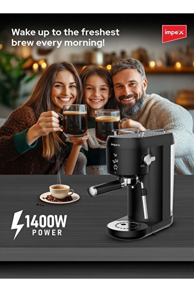 İMPEX IMPEX Espresso Coffee Maker 20 Bar 1L 3 Preset Programs  Espresso 1400W IECM 2001