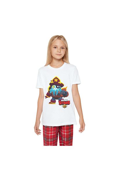 Hilosh Tricou pentru copii unisex cu imprimeu Brawl Stars Kraken Surge K02