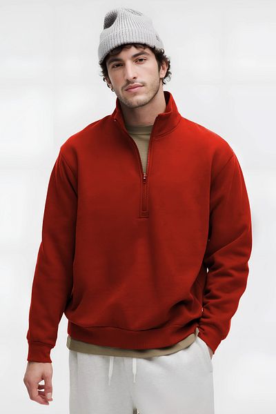 BayBayan Men's Basic Half Zipper Sweater