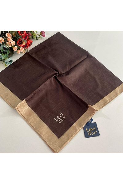 Levidor Κασκόλ Premium Monogram Coffee Color - GX0207
