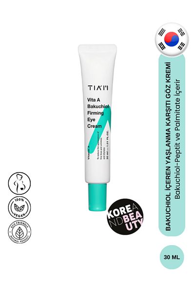 TİAM Vita a Bakuchiol Firming Eye Cream 30ml |   Anti-Wrinkle Retinol Eye Cream