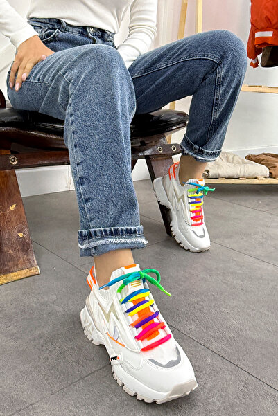 Mamito Ayakkabı DZY 2025 Αθλητικά παπούτσια με ψηλή σόλα με πολύχρωμα κορδόνια