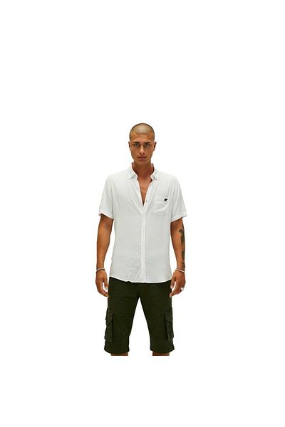 Bad Bear Frank Men's White Short Sleeve Shirt