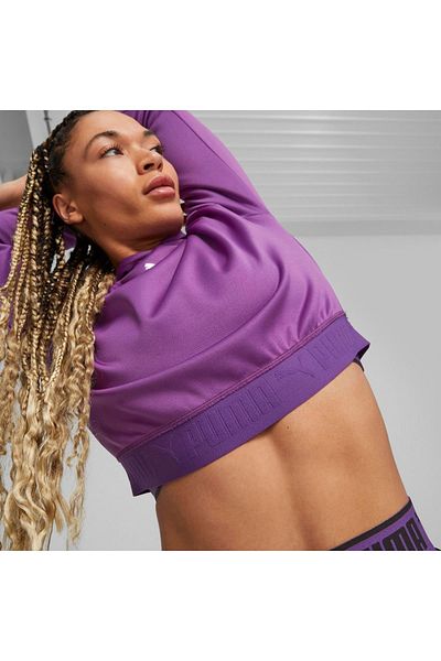 Puma Hanorac mov cu glugă Strong Power Fleece pentru femei