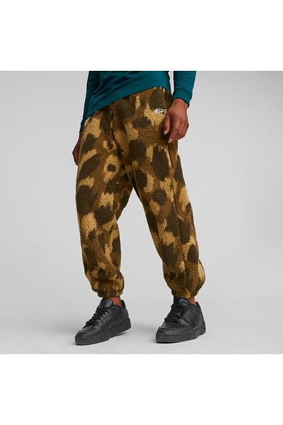Puma DOWNTOWN AOP Sherpa Pants Chocolate Chip