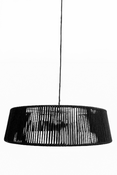 NYLife Özel Tasarım Siyah Makrome Pamuk İpli Avize