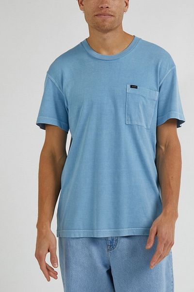 Lee Tricou albastru deschis, 100% bumbac, cu croiala normală