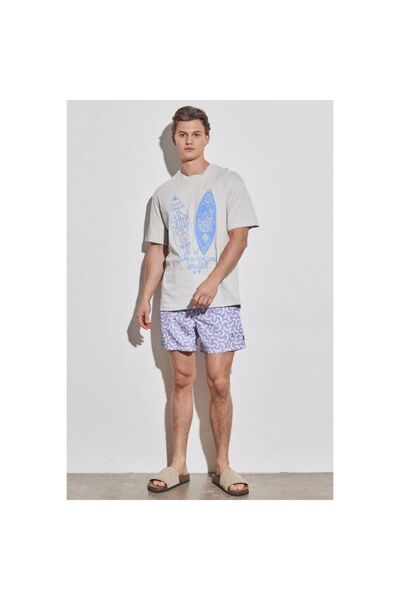 WRANGLER Loose Fit Men's Gray Crew Neck T-Shirt