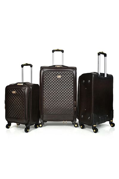 MORANO Morano Leather 3 Piece Luggage Set 28/24/20 Inch