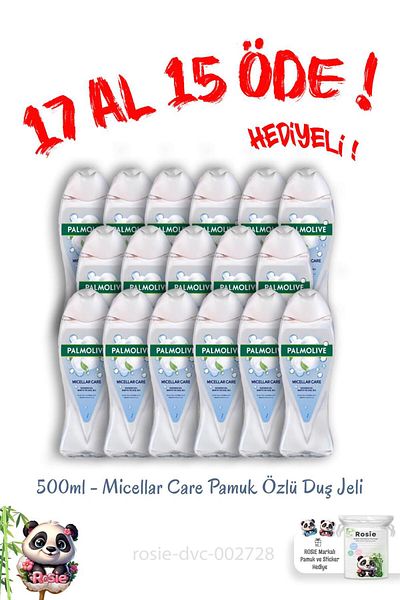 Palmolive Buy 17 Pay 15 Micellar Care Cotton Extract Shower Gel 500 ml and Rosie Gift