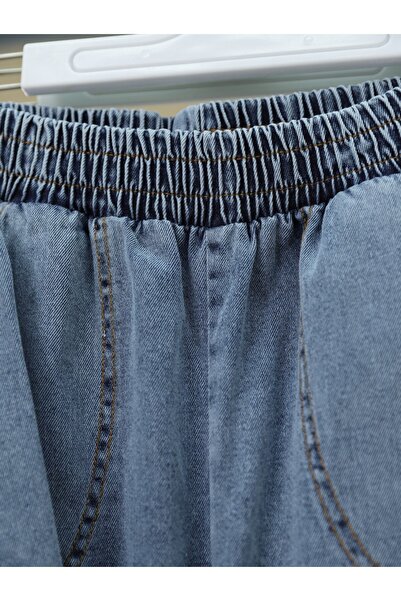 Modamorfo Taş Detaylı Ceket Pantolon Kot Takım -Buz Mavi