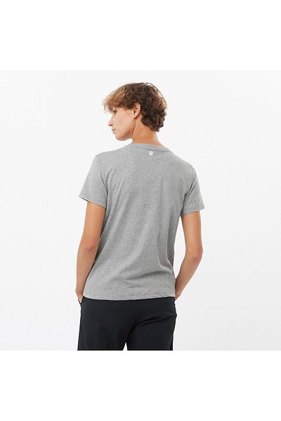 Salomon Lc2217 Women's Gray T-Shirt - Logo Ss Model