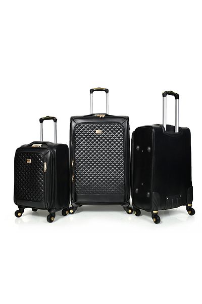 MORANO Morano Leather 3 Piece Luggage Set 28/24/20 Inch