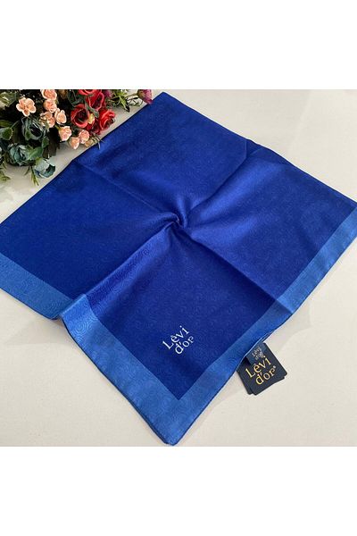Levidor Premium Μονόγραμμα Κασκόλ Ανοιχτό Μπλε- Saks Blue GX0211