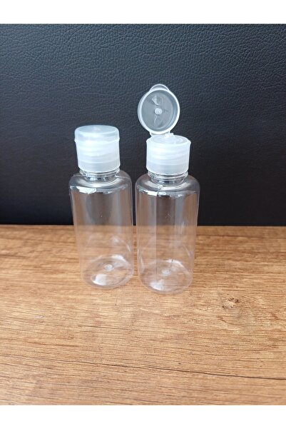ERCİYES AMBALAJ 50 Ml Dökme Kapaklı Boş Pet Şişe Sağlam Plastik 10 Adet