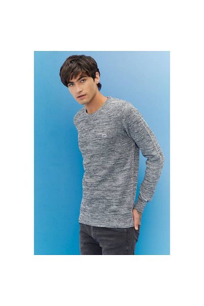 Lee Ανδρικό πουλόβερ Regular Fit Regular Cut Crew Neck 672l21214 Γκρι