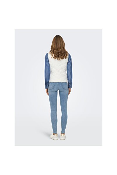 ONLY Sophie Mix Fitted Жіночий білий жилет з прямим коміром