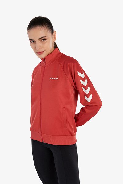 hummel Genesa Red Women's Jacket - Stand Collar