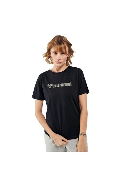 hummel Tricou Mimi pentru damă, cu imprimeu negru, cu gâtul rotund
