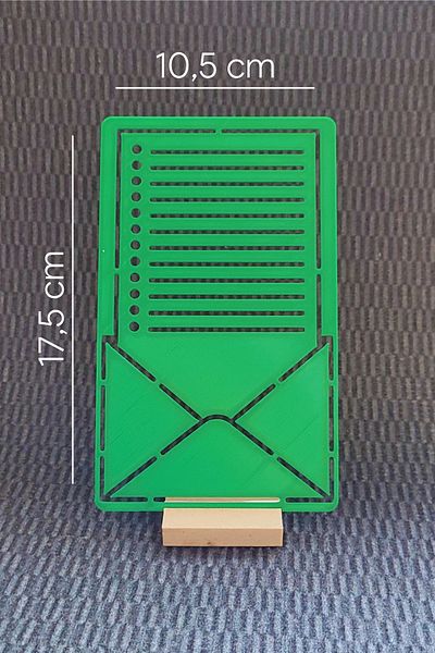 Karmelom Studio Bullet Journal Note and Letter Envelope Themed Template Ruler