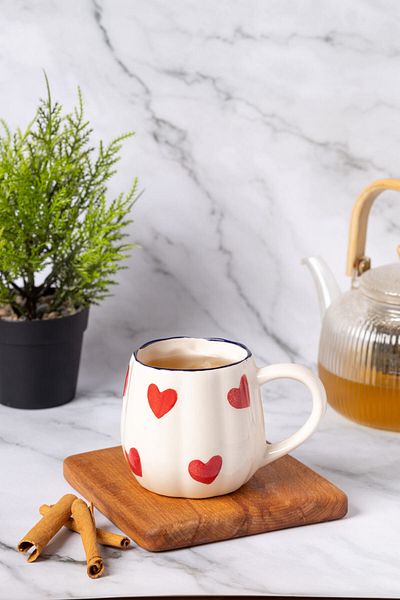 FH finehome Ellen 2-Pack Heart Pumpkin Mug