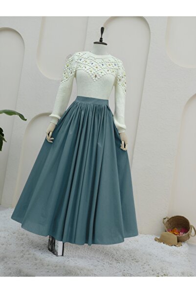 HİJABAYA Белі Ластіклі Поплін Принцеса Етек